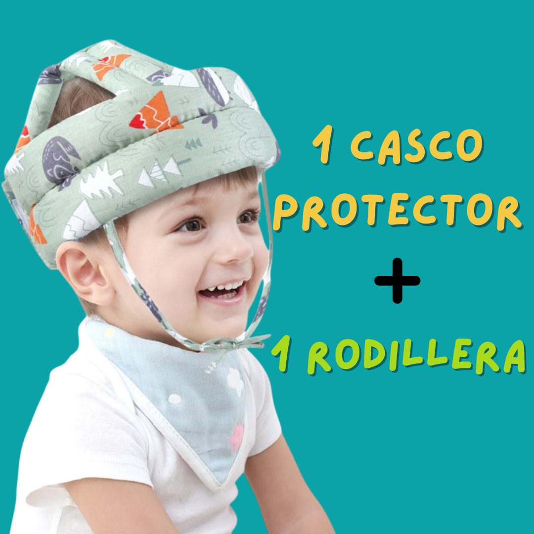 Combo proteccion Casco mas Rodillera - Color: Rosa